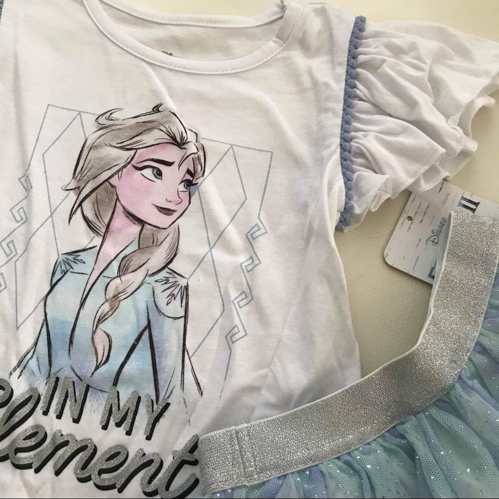 Disney Frozen Elsa Sparkly Skirt Set - Picture 5 of 6